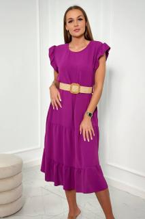 Dámske šaty s opaskom Farba: Tmavá fialová