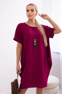 Dámske šaty s príveskom Farba: Slivková