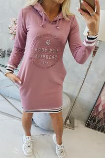 Dámske športové šaty s nápisom UNI 1: UNI Tmavo ružová