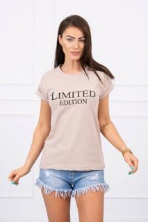 Dámske tričko s nápisom LIMITED EDITION UNI 1: UNI Béžová