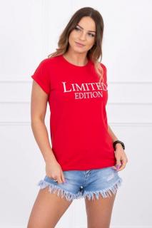 Dámske tričko s nápisom LIMITED EDITION UNI 1: UNI Červená