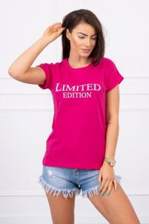 Dámske tričko s nápisom LIMITED EDITION UNI 1: UNI Cyklámenová