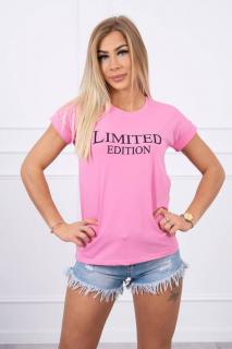 Dámske tričko s nápisom LIMITED EDITION UNI 1: UNI Ružová