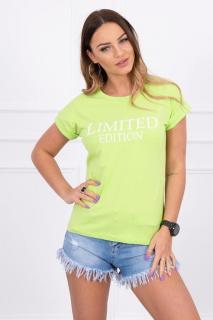 Dámske tričko s nápisom LIMITED EDITION UNI 1: UNI Svetlo zelená