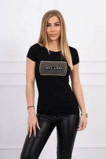 Dámske tričko s nápisom MILANO UNI 1: UNI Čierna