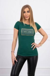 Dámske tričko s nápisom MILANO UNI 1: UNI Zelená
