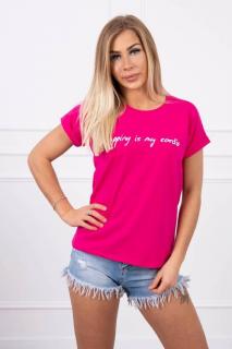 Dámske tričko s nápisom shopping UNI 1: UNI Cyklámenová