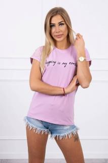 Dámske tričko s nápisom shopping UNI 1: UNI Svetlo ružová