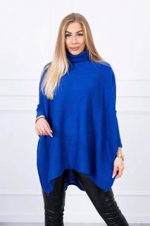 Dámsky sveter s rolákom Farba: Modrá