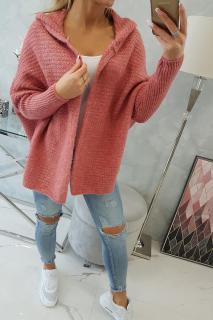 Dámsky sveter s rozšírenými rukávmi UNI 1: UNI Ružová