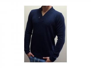 Pull & Bear Pánsky sveter Farba: Tmavo-modrá, Veľkosť: L