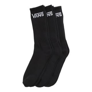 Balenie 3 párov čiernych ponožiek VANS CLASSIC CREW SOCKS BLACK Veľkosť: 39-42