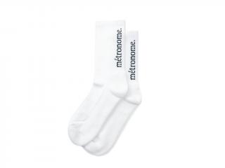 Biele ponožky MÉTRONOME. SINGLE SOCKS WHITE Veľkosť: 38-41, Farba: Biela