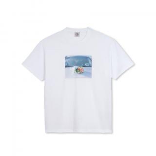 Biele tričko POLAR SKATE CO. DEAD FLOWERS TEE WHITE Veľkosť: XL, Farba: Biela