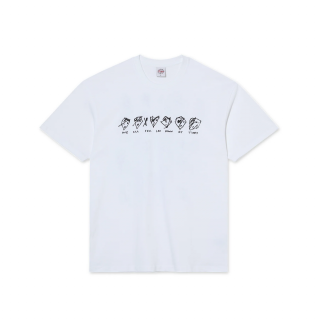 Biele tričko POLAR SKATE CO. SAD AT TIMES TEE WHITE Veľkosť: XL, Farba: Biela