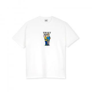 Biele tričko POLAR SKATE CO. TRUST TEE WHITE Veľkosť: XL, Farba: Biela