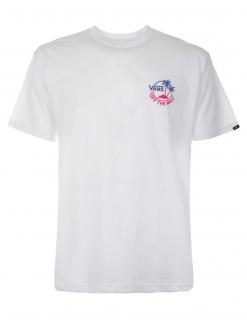 Biele tričko VANS CLASSIC MINI DUAL PALM WHITE-PINK Veľkosť: XL, Farba: Biela