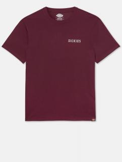 Bordové tričko DICKIES CLEVELAND TEE GRAPE WINE Veľkosť: L, Farba: Červená