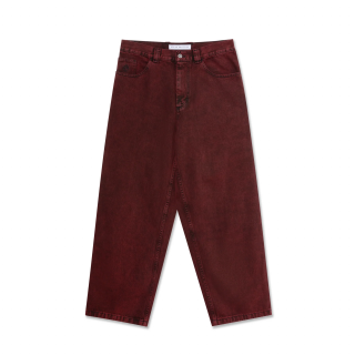 Červené nohavice POLAR SKATE CO. BIG BOY JEANS RED BLACK Veľkosť: M, Farba: Červená