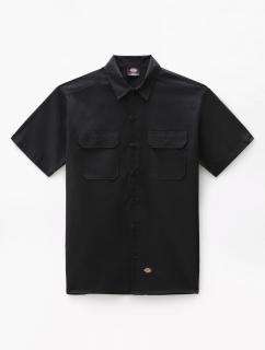 Čierna košeľa DICKIES SHORT SLEEVE WORK SHIRT BLACK Veľkosť: L, Farba: Čierna