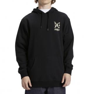 Čierna mikina DC ROCKER HOODIE BLACK Veľkosť: XL, Farba: Čierna
