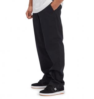Čierne nohavice DC SHOES RELAXED CHINOS BLACK Veľkosť nohavíc: 31x32