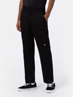 Čierne nohavice DICKIES SLIM STRAIGHT DOUBLE KNEE REC BLACK Veľkosť nohavíc: 32x32