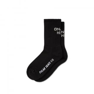 Čierne  ponožky OLAR SKATE CO. GNARLY HUH! SOCKS HEATHER GREY Veľkosť: 39-42, Farba: Čierna
