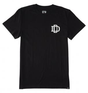 Čierne tričko DC RUGBY CREST TEE BLACK Veľkosť: L, Farba: Čierna
