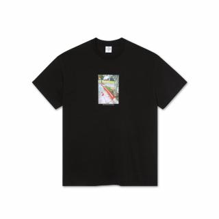 Čierne tričko POLAR SKATE CO. RED CURB TEE BLACK Veľkosť: XL, Farba: Čierna