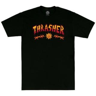 Čierne tričko THRASHER SKETCH TEE BLACK Veľkosť: L, Farba: Čierna