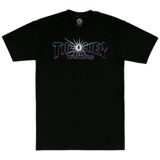 Čierne tričko THRASHER x AWS NOVA TEE BLACK Veľkosť: L, Farba: Čierna