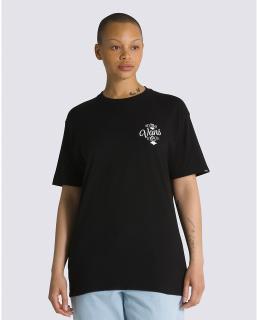 Čierne tričko VANS SIXTY SIXERS CLUB TEE BLACK Veľkosť: L, Farba: Čierna