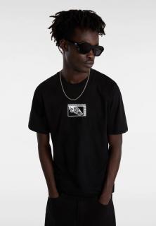 Čierne tričko VANS TECH BOX TEE BLACK Veľkosť: L, Farba: Čierna