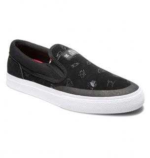 DC WES KREMER MANUAL SLIP-ON SHOES BLACK/BLACK/GREY Veľkosť EU: 40.5