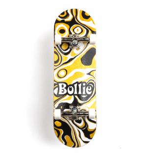 Drevený fingerboard BOLLIE FINGERBOARD PSYCHEDELIC COMPLETE YELLOW