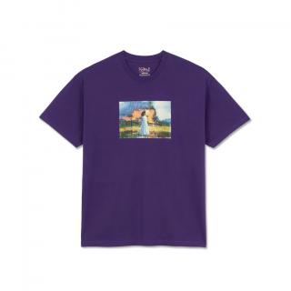 Fialové tričko POLAR SKATE CO. BURNING WORLD TEE PURPLE Veľkosť: XL, Farba: Fialová