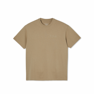 Hnedé tričko POLAR SKATE CO. STROKE LOGO TEE ANTIQUE GOLD Veľkosť: XL