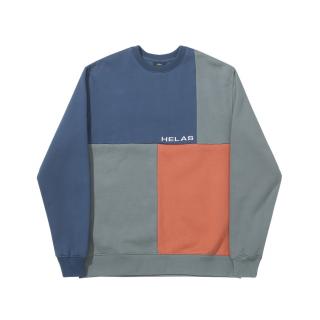 Mikina bez kapucne HÉLAS CARRE CREWNECK BLUE MULTI Veľkosť: L