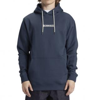 Modrá mikina  DC BASELINE HOODIE VINTAGE INDIGO Veľkosť: XL, Farba: Modrá
