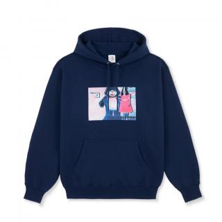 Modrá mikina POLAR SKATE CO. HIJACK HOODIE BLACK Veľkosť: L, Farba: Modrá