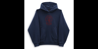 Modrá mikina VANS BRANDED PULLOVER HOODIE DRESS BLUES Veľkosť: M, Farba: Modrá