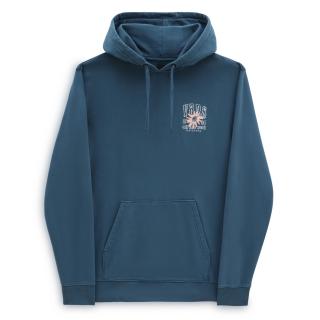 Modrá mikina VANS SMALL FLOWER HOODIE TEAL Veľkosť: L, Farba: Modrá