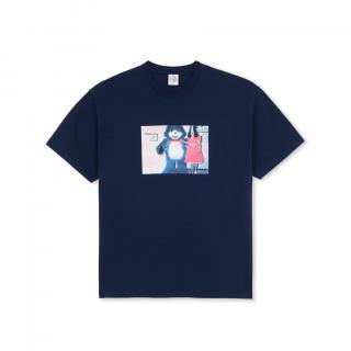 Modré tričko POLAR SKATE CO. PINK DRESS TEE DARK BLUE Veľkosť: XL, Farba: Modrá
