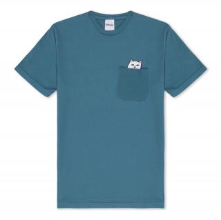Modré tričko RIPNDIP LORD NERMAL POCKET TEE SLATE Veľkosť: XL, Farba: Modrá