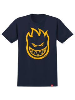 Modré tričko SPITFIRE BIGHEAD NAVY/GOLD Veľkosť: L, Farba: Čierna