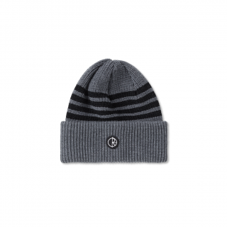 POLAR SKATE CO. STRIPE MERINO BEANIE GREY