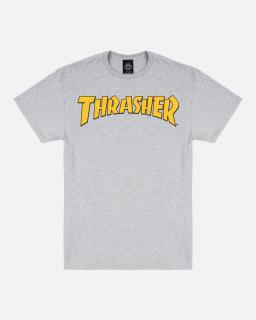 Šedé tričko THRASHER MAGAZINE COVER LOGO TEE GREY Veľkosť: XL, Farba: Šedá