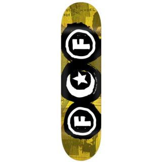 Skate doska FOUNDATION SKATEBOARDS TRIO YELLOW 8.25"