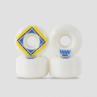 Skateboardové kolieska WAYWARD WHEELS WAYPOINT WHEELS WHITE/BLUE/YELLOW 52MM